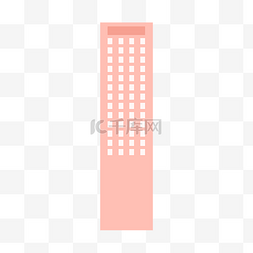 矢量红色高楼建筑设计图