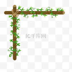 卡通绿色植物藤蔓