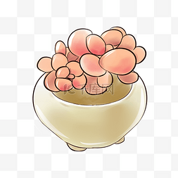 玉质图片_粉色的盆栽