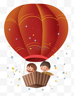 儿童节做热气球的儿童