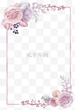 设计印花图片_手绘花卉花朵边框设计