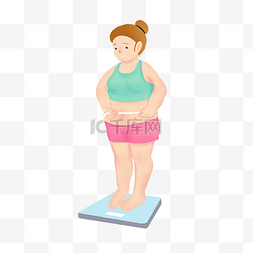 减肥人物运动免扣素材称重