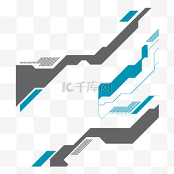 封面科技抽象创意商务几何装饰素