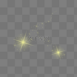 黄色灯光效果图片_星星闪烁免抠装饰