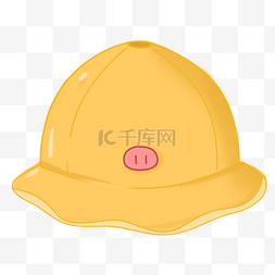帽子，小帽子图片_可爱的小黄帽插画