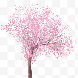 粉色水彩风树木免费下载