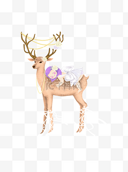 鹿子背上的女孩元素设计