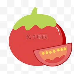 果蔬图片_红色水彩番茄