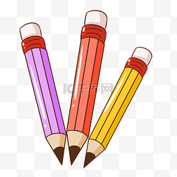彩色的铅笔手绘插画