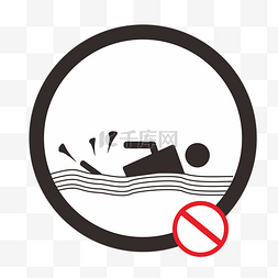 禁止游泳警示标志