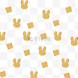 儿童节图片_兔子饼干手绘背景免扣免费下载