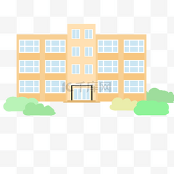 我们的教室图片_学校楼房教室医护楼外景楼房插画