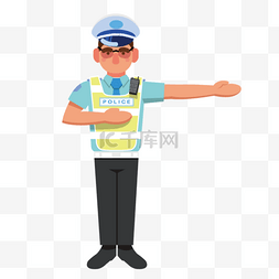 卡通交通警察插画