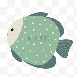 海底生物卡通图片_梦幻海底生物小绿鱼