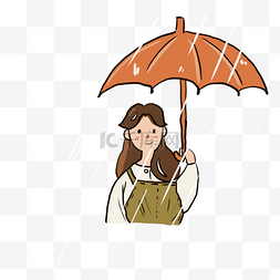 伞的女孩图片_撑伞的女孩PNG素材