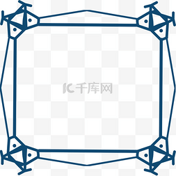 线条感卡通简约文艺清新边框透明