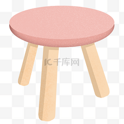 粉色小圆凳 