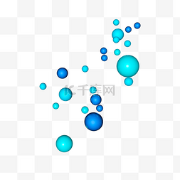 蓝色放射图片_蓝色球形颗粒矢量图