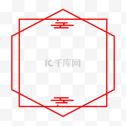 古典中国风新年红色边框