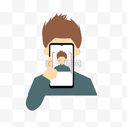 实名认证图片_手机自拍扫脸人脸识别手绘图案免