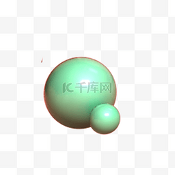 球球绿色立体图片_绿色的圆球免抠图