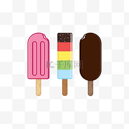 夏季食物系列美味冰淇淋装饰插画
