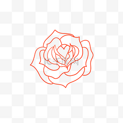 线型花纹图片_红色玫瑰