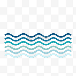 水环图片_卡通手绘水面浪花海面波浪