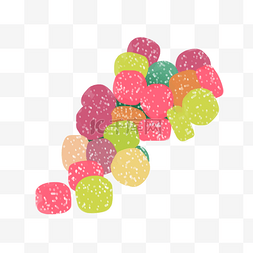 美味创意图片_手绘彩色糖果插画