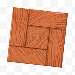 手绘木材木板插画