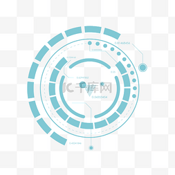 圆形矢量图案图片_科技感圆形圆点点缀图案