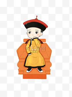 清朝皇帝q版图片_手绘Q版可爱清朝皇帝