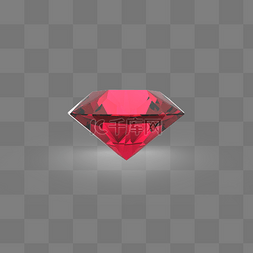 水晶钻石免抠png图片_钻石闪亮切面透明彩色红色免扣