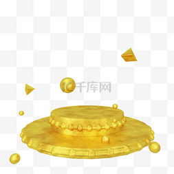 金色叠加圆盘装饰