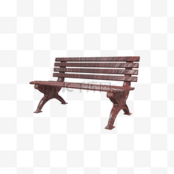 公园木质纹理长椅