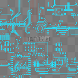 科技电路图电路板元素