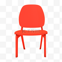 椅子手绘png图片_红色办公椅子免抠图