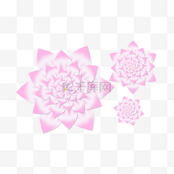 矢量手绘粉色花朵