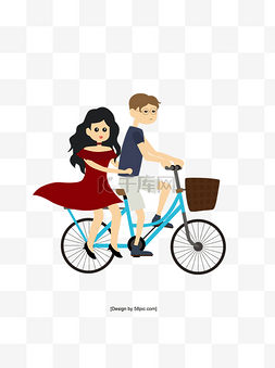 骑单车的女孩图片_创意骑单车情侣