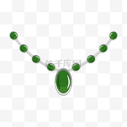绿色钻石项链