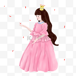 裙子粉色图片_穿粉色公主裙的女孩
