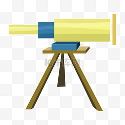 卡通彩色望远镜科技