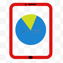 手机图片_矢量平板电脑扇形图表信息图