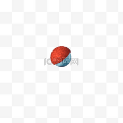 圆球几何图片_红色立体小球免抠图