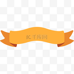 扁平背景app图片_弯曲的橙色标题框图