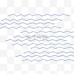 分隔线装饰图片_蓝色简洁通用波浪线装饰