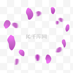 花环图片_紫色唯美花环花瓣