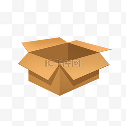包装纸箱素材图片_打开的包装快递纸箱