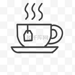 茶杯茶袋矢量图标