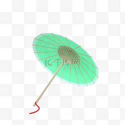 古风雨伞图片_绿色古风传统油纸伞